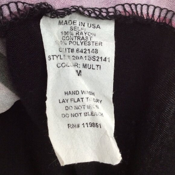 Workshop Crop Top Womens Size Medium WILD Cap Sleeve Satin Contrast Jersey Knit - Picture 7 of 7